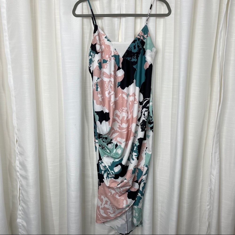 Premonition faux floral midi dress